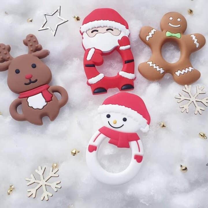 Image for 13. Baby Silicone Teething Santa Claus Reindeer Gingerbread
