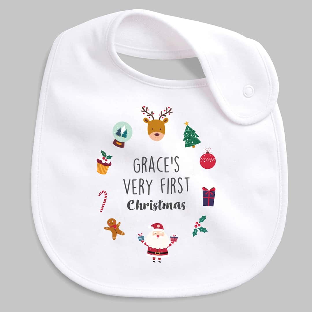 Image for 2. Personalised Christmas Baby Bibs