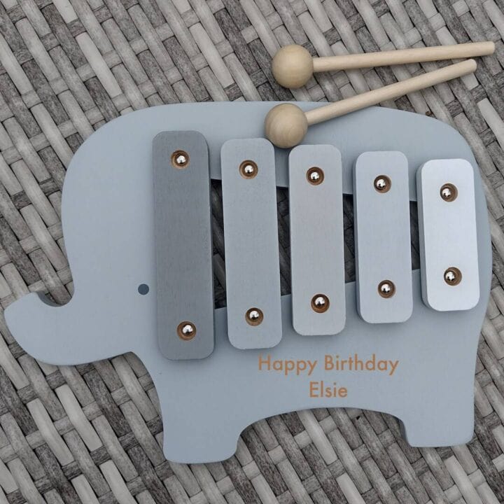 Image for 16. Personalised Engraved Wooden Elephant Xylophone