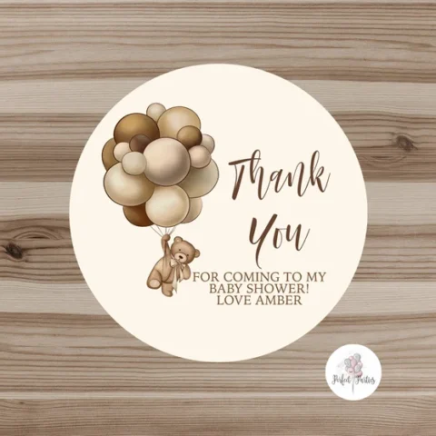 Image for 16. Thank You Beary Much Baby Shower Stickers