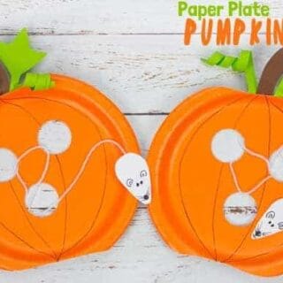 Image for 20. Paper Pumpkin Plate Lacing Craft by Kids Craft Room