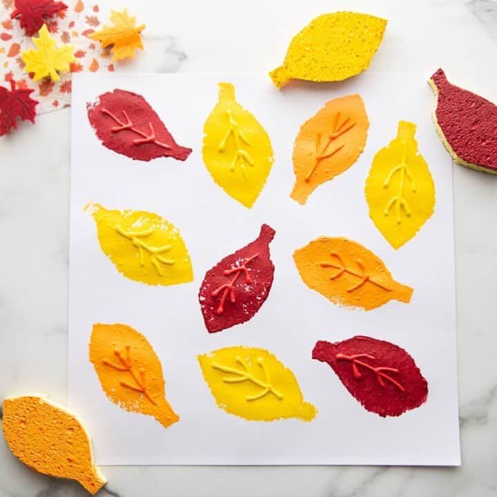 Image for 15. Leaf Sponge Painting by The Best Ideas for Kids