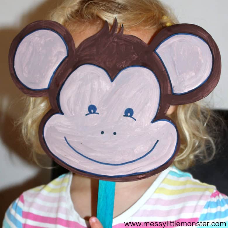 Image for 11. Monkey Mask Craft by Messy Little Monster