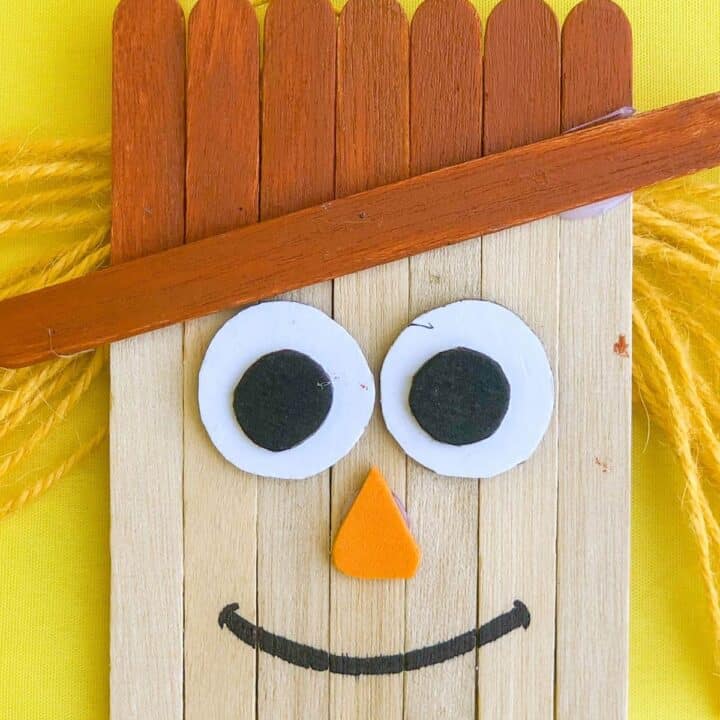 Image for 16. Popsicle Stick Scarecrow Craft by Mommy Made That