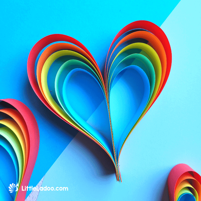 Image for 11.  Paper Strip Heart Craft