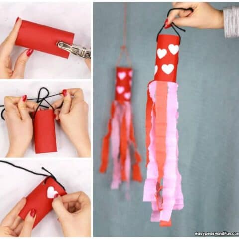 Image for 10. Valentines Day Windsock Toilet Paper Roll Craft
