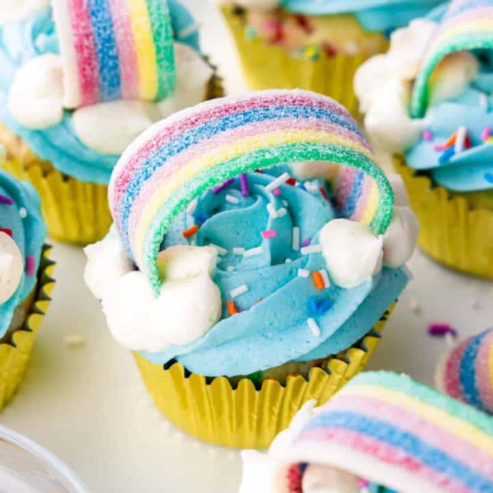 Image for 19. Rainbow Cupcakes with Vanilla Cloud Frosting