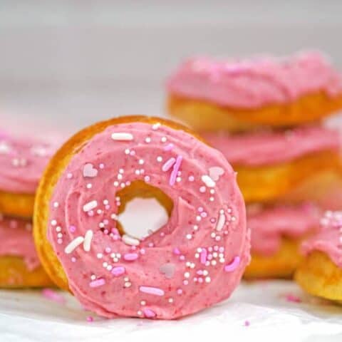 Image for 12. Mini Donuts with Strawberry Frosting