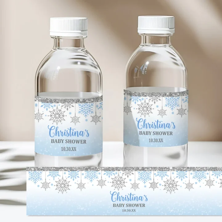 Image for 6. Winter Wonderland Baby Shower Water Bottle Labels