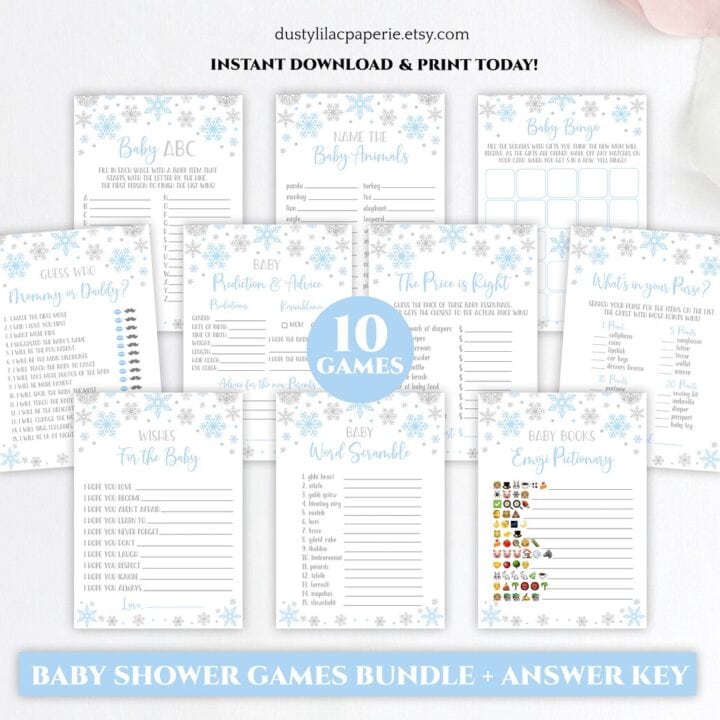Image for 3. Winter Wonderland Baby Shower Games Pack