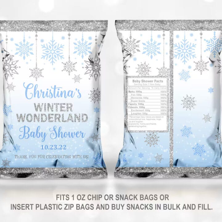 Image for 5. Winter Wonderland Baby Shower Chip Bags