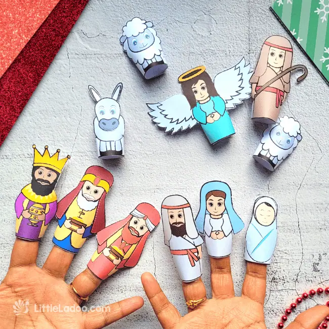 Image for 4. Nativity Finger Puppets Printable