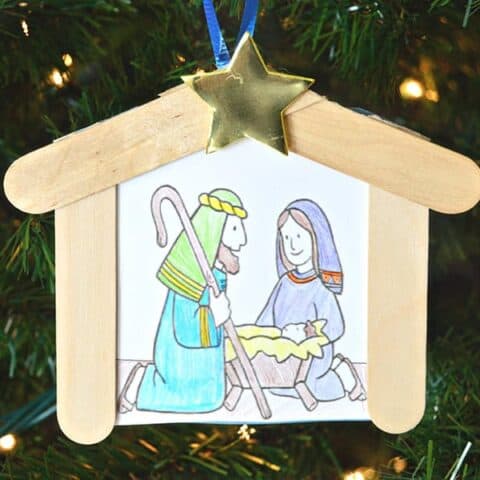 Image for 7. Nativity Ornament for Kids