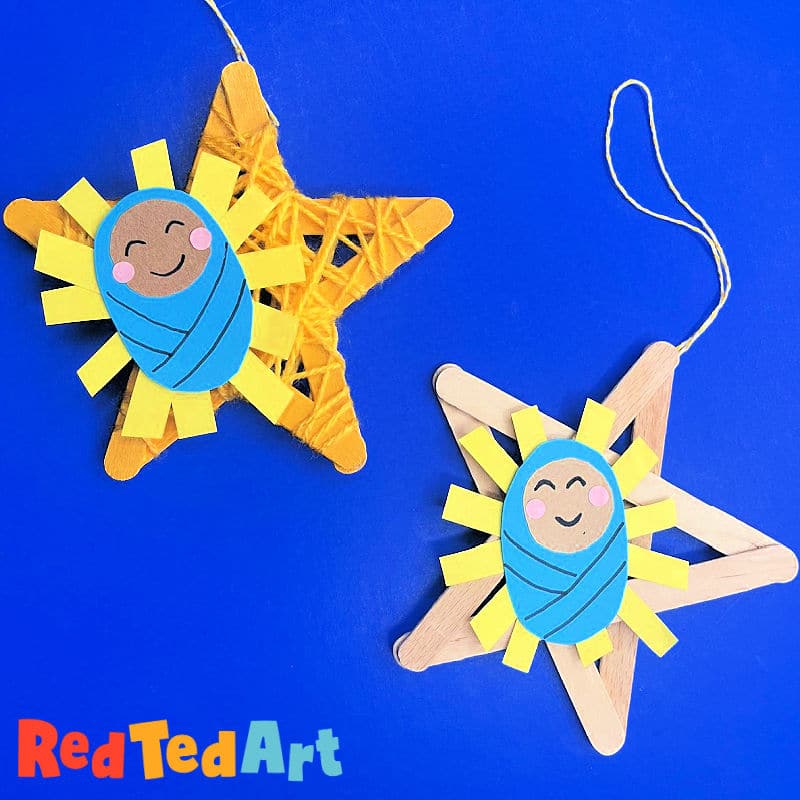 Image for 8. Popsicle Stick Nativity Star Ornament