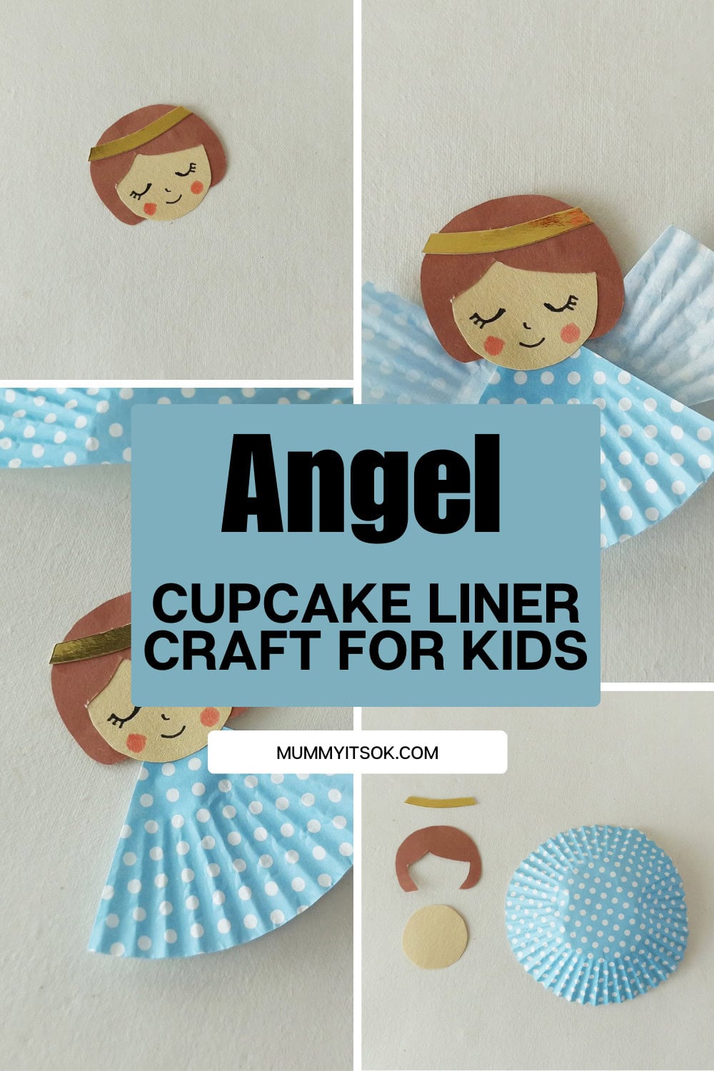 Cupcake Liner Angel Craft For Kids