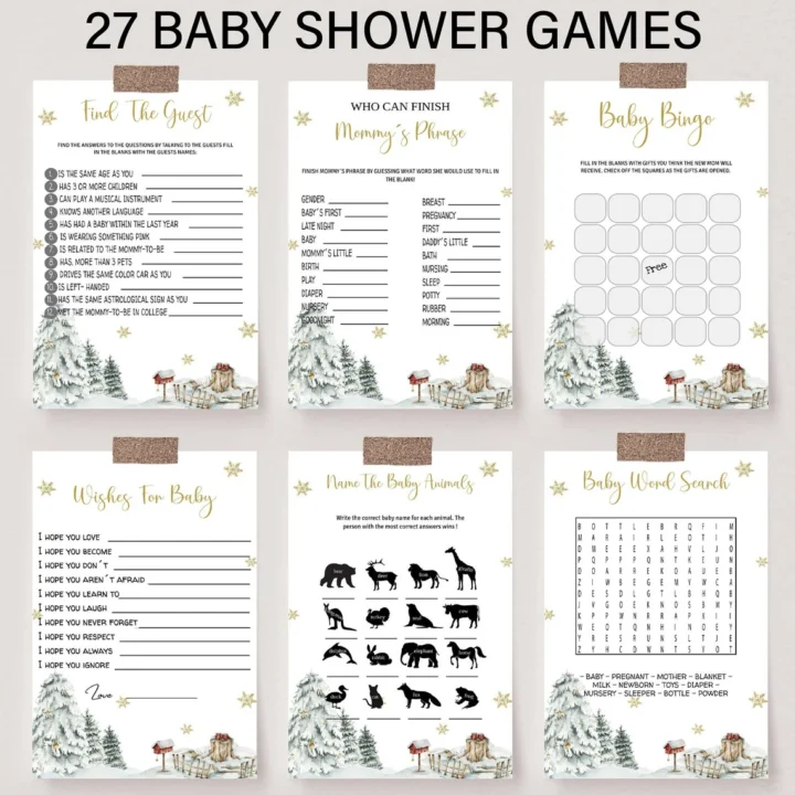 Image for 7. Baby It's Cold Outside Baby Shower Game Bundle