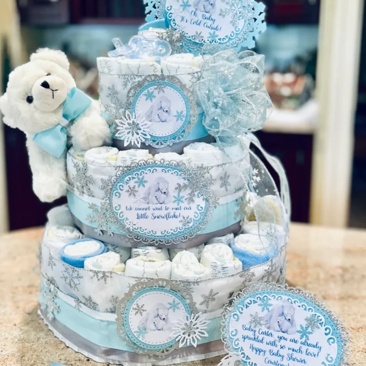 Image for 8. Baby it's Cold Outside Diaper Cake