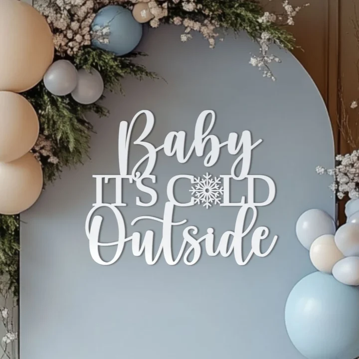 Image for 1. Baby Its Cold Outside Baby Shower Sign
