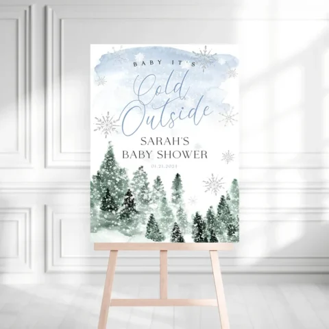 Image for 4. Baby It's Cold Outside Baby Shower Welcome Sign