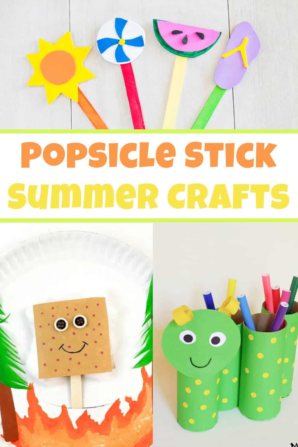 10 Popsicle Stick Summer Crafts for Kids